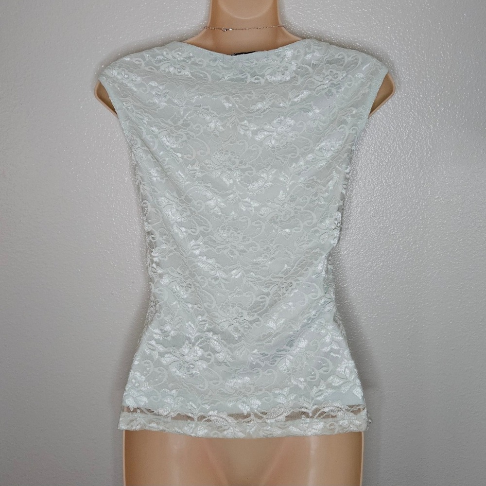 Rampage Lace‎ Tank Top Blouse Light Blue - Picture 2 of 3